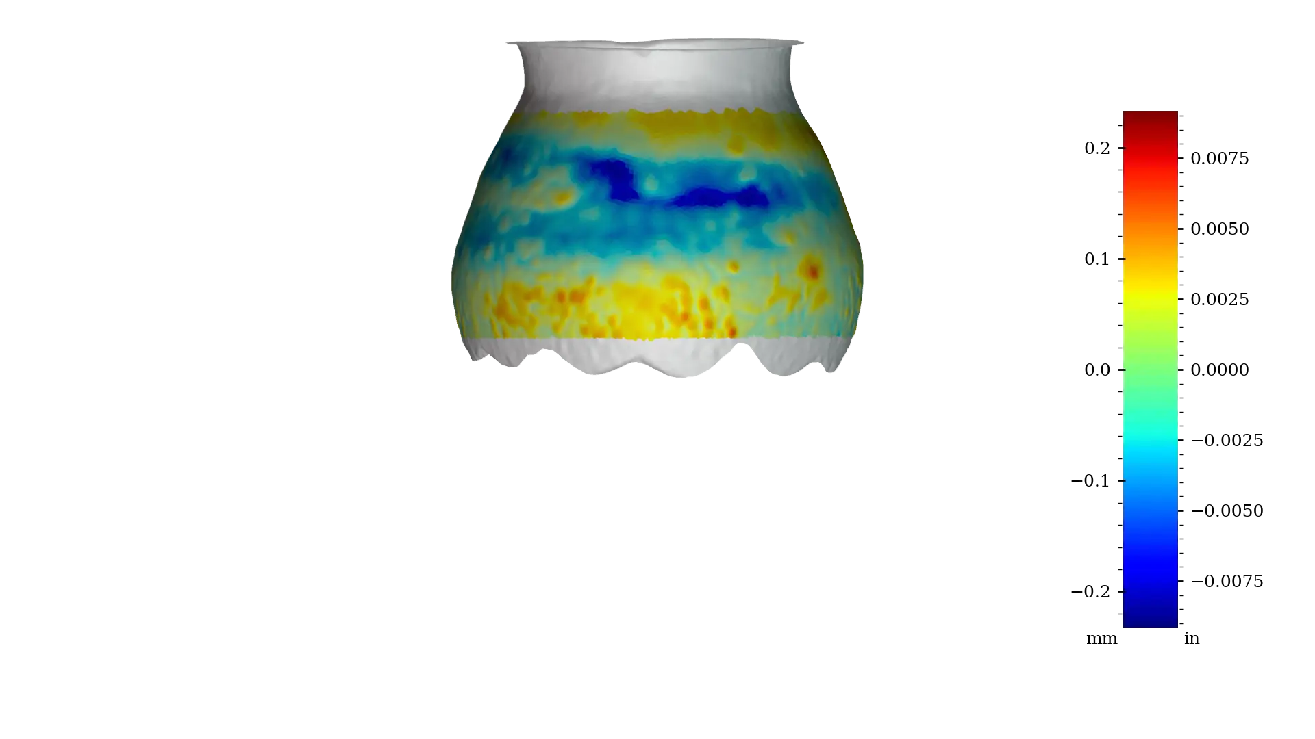 Figure 10 - MV003b interior cavity, RMSD: 67 μm | 2.6 thou, Range: 485 μm | 19.1 thou