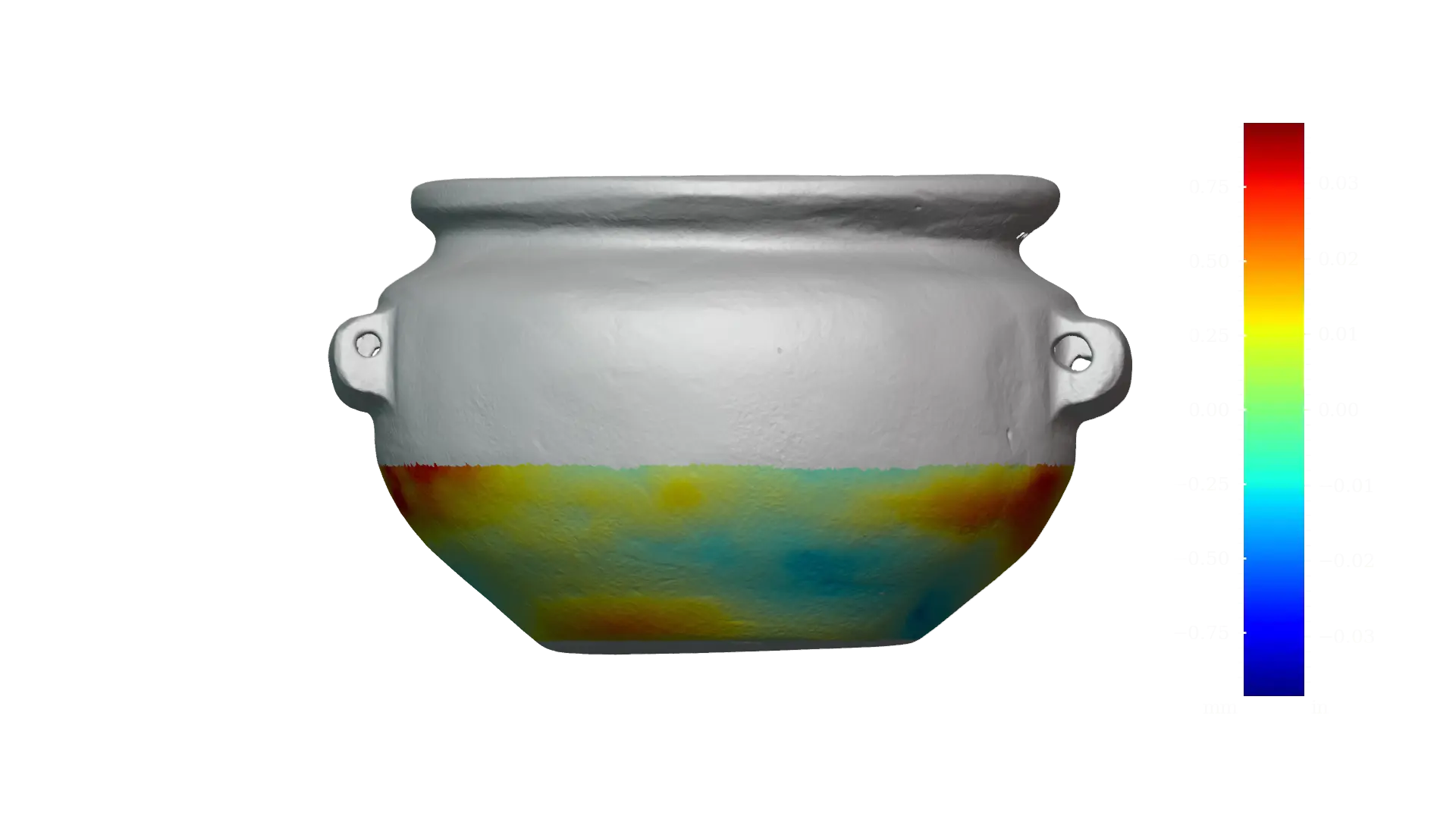 Figure 13 - RV003 exterior lower, RMSD: 621 μm | 24.4 thou, Range: 3,335 μm | 131.3 thou