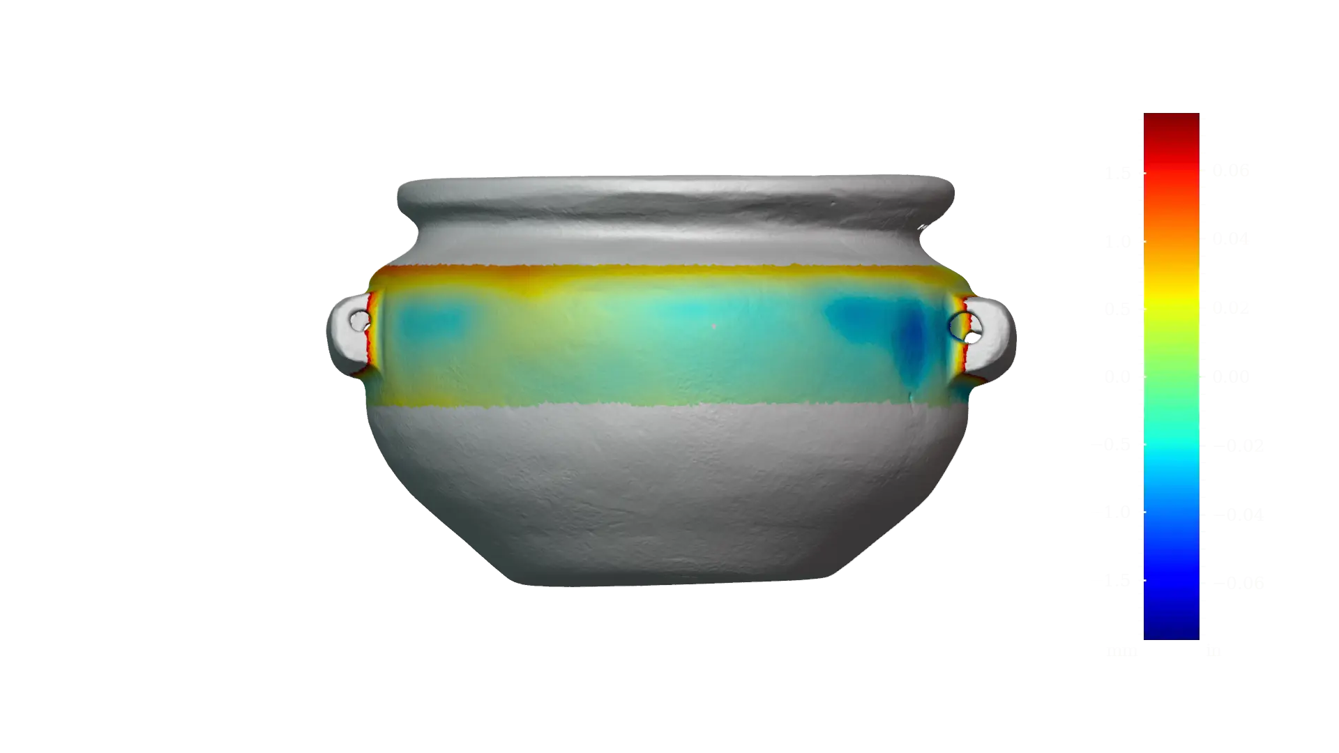 Figure 12 - RV003 exterior upper, RMSD: 640 μm | 25.5 thou, Range: 3,618 μm | 142.4 thou